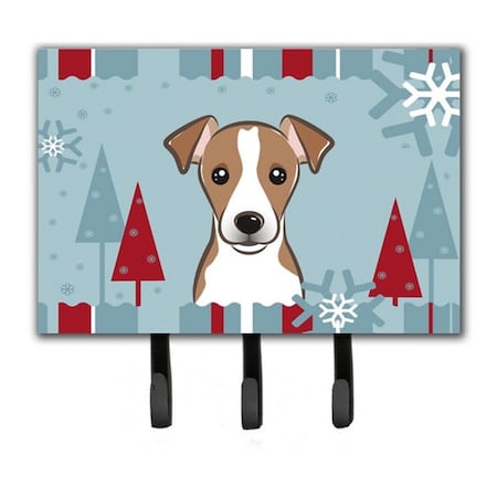 Jensendistributionservices Winter Holiday Jack Russell Terrier Leash & Key Holder MI1718550